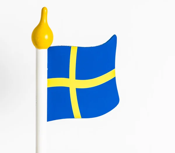 Swedish flag in wood — Stock Photo, Image