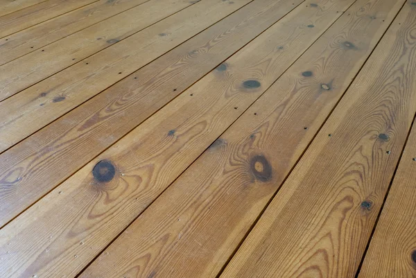 棕色木制露台地板 — 图库照片