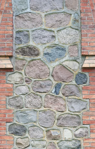 Patrón de pared de piedra y pared de ladrillo como fondo — Foto de Stock