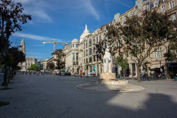 Vista Avenida Dos Aliados Ciudad Porto Portugal —  Fotos de Stock