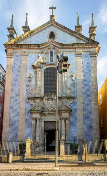 Farní Kostel Mikuláše Městě Porto Portugalsko — Stock fotografie
