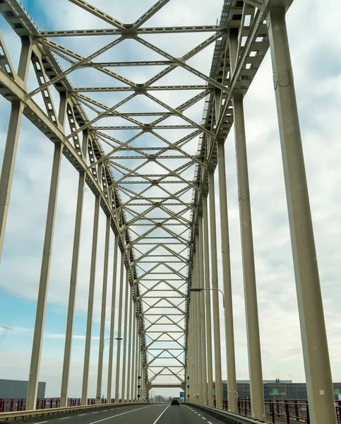Οδική Γέφυρα Χάλυβα Στο Ρότερνταμ Κάτω Χώρες — Φωτογραφία Αρχείου
