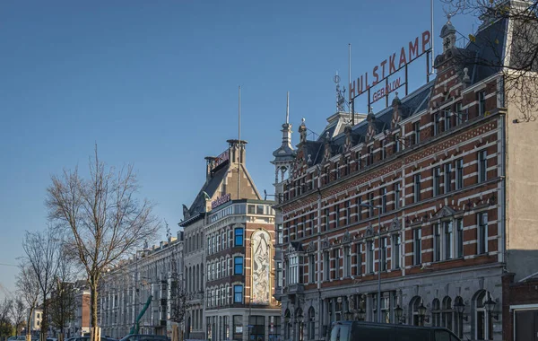 Προσόψεις Κτιρίων Στην Πόλη Του Ρότερνταμ Ολλανδία — Φωτογραφία Αρχείου