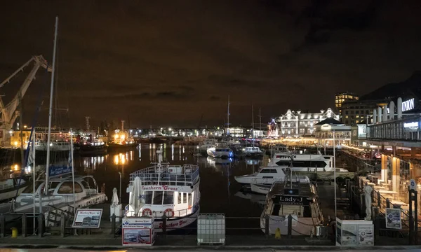 Victoria Alfred Waterfront Night Cape Town South Africa — Fotografia de Stock