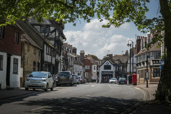 Vista Della High Street Nella Città East Grinstead West Sussex — Foto Stock