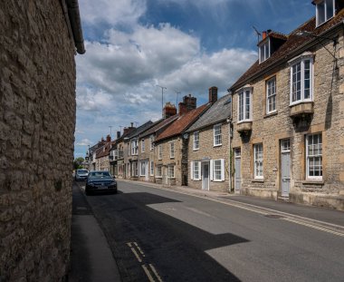 Mere, Wiltshire, İngiltere 'deki antik köy manzarası.