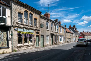 Mere, Wiltshire, İngiltere 'deki antik köy manzarası.