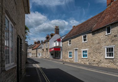 Mere, Wiltshire, İngiltere 'deki antik köy manzarası.