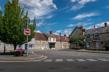Mere, Wiltshire, İngiltere 'deki antik köy manzarası.