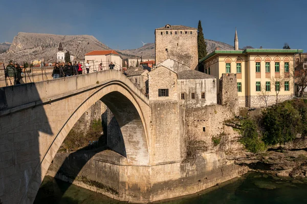 Μόσταρ Βοσνία Ερζεγοβίνη Μάρτιος 2022 Παλιά Γέφυρα Στην Πόλη Μόσταρ — Φωτογραφία Αρχείου