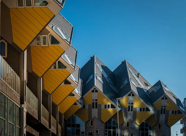 Kubuswoningen Cube Houses Rotterdam Netherlands Innovative Houses Designed Architect Piet — Stock Photo, Image