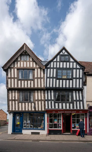 Tewkesbury イギリス 2022年5月 イギリス イングランド グロスターシャーのTewkesbury市場の町にある古代の木造建築物 — ストック写真