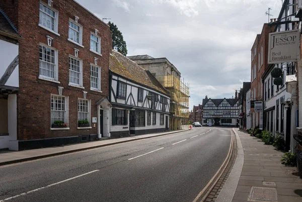 Tewkesbury Velká Británie Květen 2022 Pohled Ulice Starobylé Budovy Tržním — Stock fotografie