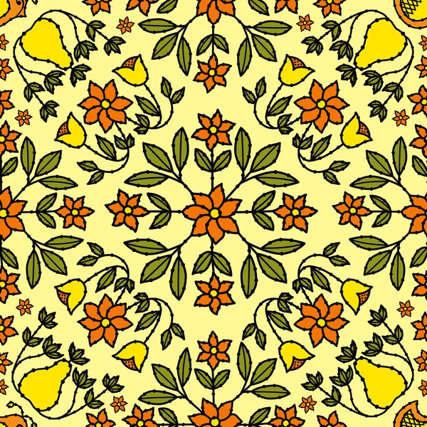 Fleur fond rétro — Image vectorielle
