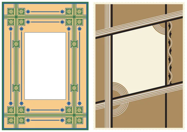 Twee vintage fotoframes — Stockvector