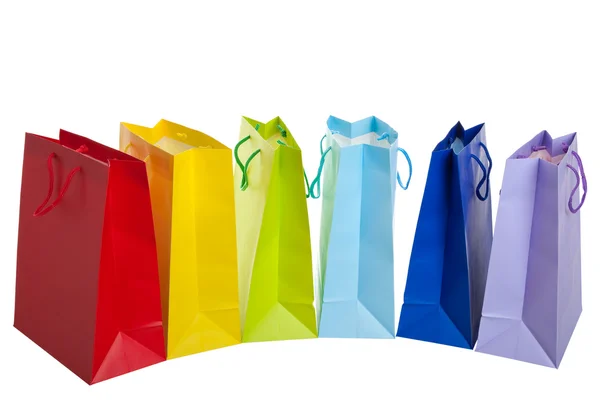 Bolsas de compras arco iris — Foto de Stock