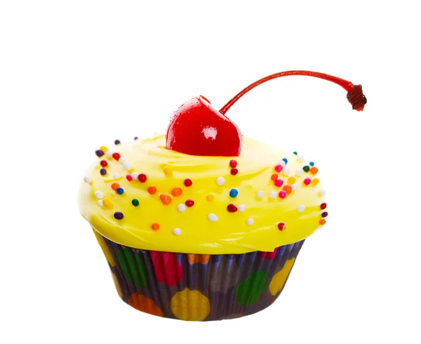 Fancy Yellow Cupcake — Stock Photo, Image