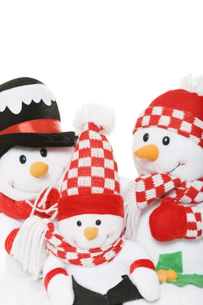 Natale della famiglia del pupazzo di neve — Foto Stock