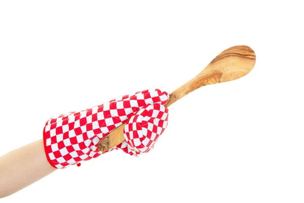 Oven Mitt Arm with Spoon — Zdjęcie stockowe