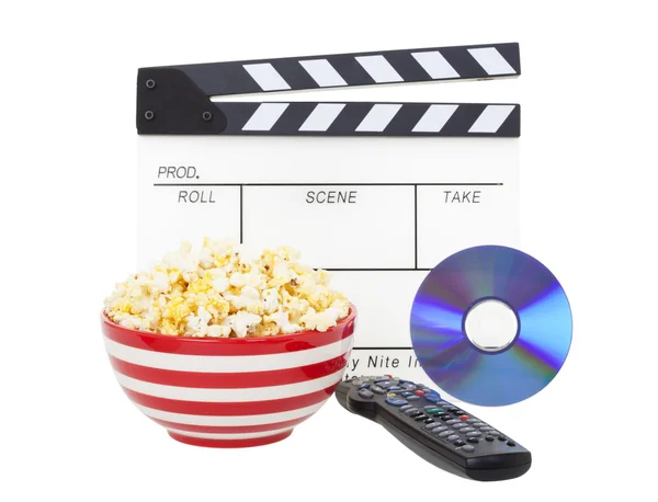Film och popcorn — Stockfoto