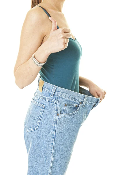 Perda de peso bem sucedida — Fotografia de Stock