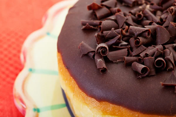 Bolinho de chocolate Bismark — Fotografia de Stock