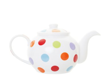 kırpma yolu ile polka dot çaydanlık