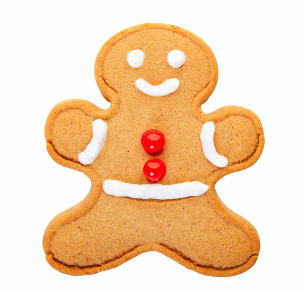 Gingerbread Man with Clipping Path — Stock Photo, Image