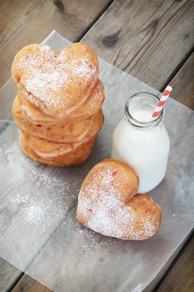 Heart Shaped Donuts — Stock Photo, Image