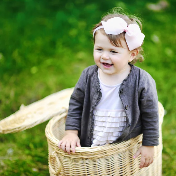 Sweet little girl getting her face painted — Stock Photo, Image