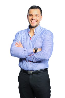 zarif genç yakışıklı adam stüdyo portre