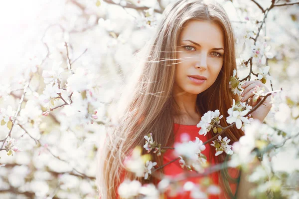 Mooi meisje gezicht portret close up — Stockfoto