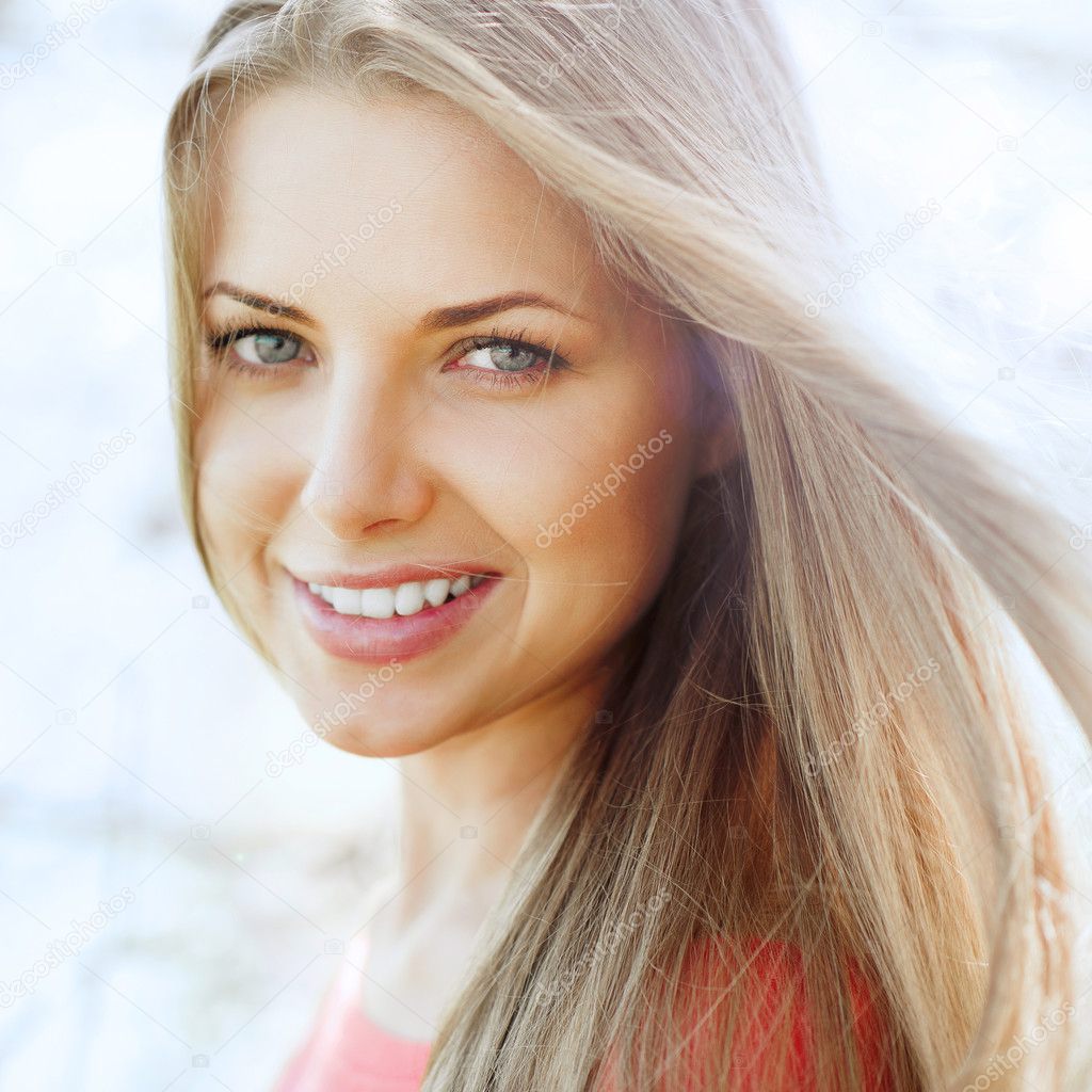 Beautiful perfect girl face portrait