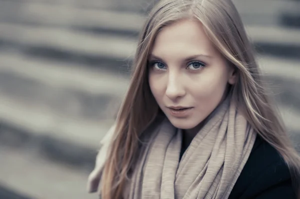 Beautiful young woman face — Stock Photo, Image