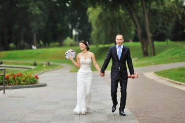 Gelin ve damat Park Düğün çekim