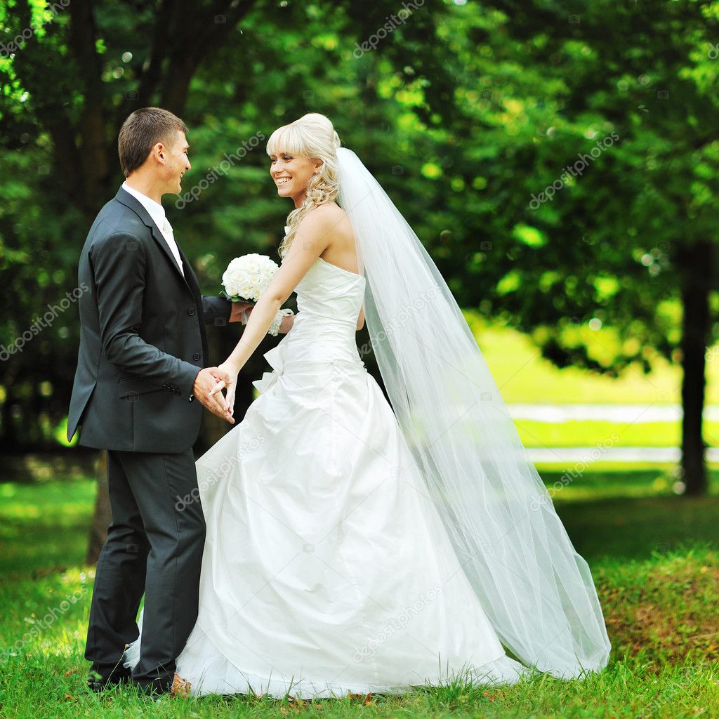 Wedding couple in love