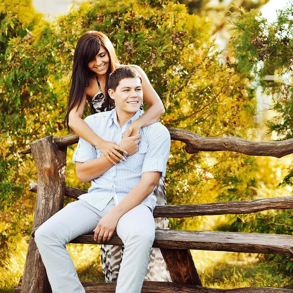 Sensual couple in love outdoor — Stock Photo, Image