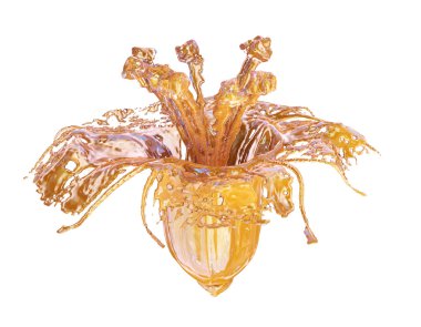 cam portakal çiçeği izole 3d modeli