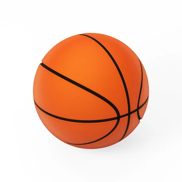 孤立在白色的 3d 模型上的篮球 — 图库照片