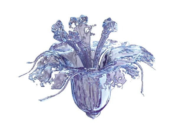 Gafas flor azul aislado modelo 3d — Foto de Stock