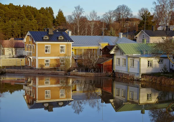 Houten architectuur van porvoo, finland — Stockfoto