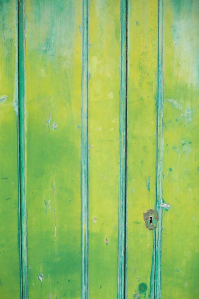 Puerta pintada verde — Foto de Stock