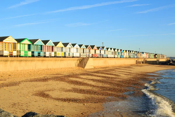 Пляж хатини, Southwold Саффолк, Англія — стокове фото