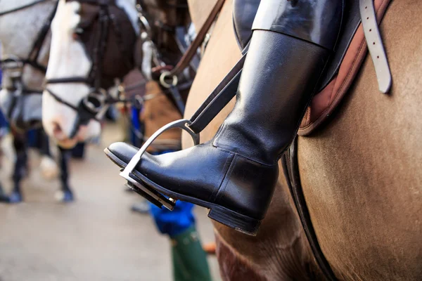 Stivali da equitazione e staffe — Foto Stock