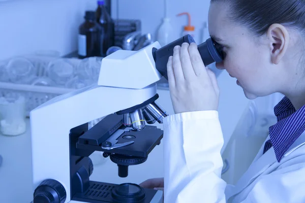 Cute chemist working in laboratory — Stock Photo, Image