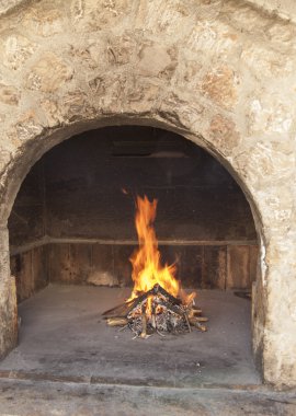 zengin Barbekü şömine ateş