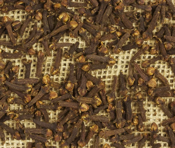 Cloves an burlap — Stock Photo, Image