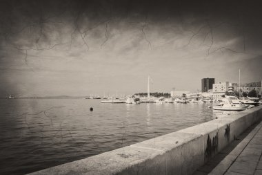 Split promenade vintage bir kağıt baskılı