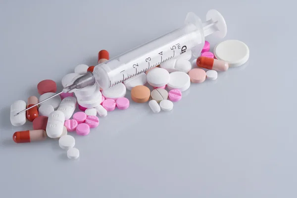 Piller med injektion — Stockfoto