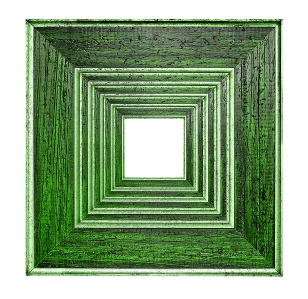 Houten frame groen — Stockfoto